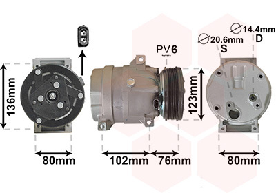 Compresor, climatizare 4300K069 VAN WEZEL - Compresor/piese Compresor, climatizare 4300K069 VAN WEZEL - Compresor/piese