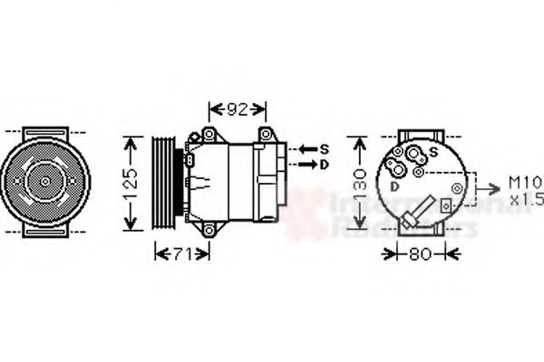 Compresor, climatizare 4300K103 VAN WEZEL - Compresor/piese Compresor, climatizare 4300K103 VAN WEZEL - Compresor/piese