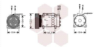 Compresor, climatizare 4300K282 VAN WEZEL - Compresor/piese Compresor, climatizare 4300K282 VAN WEZEL - Compresor/piese