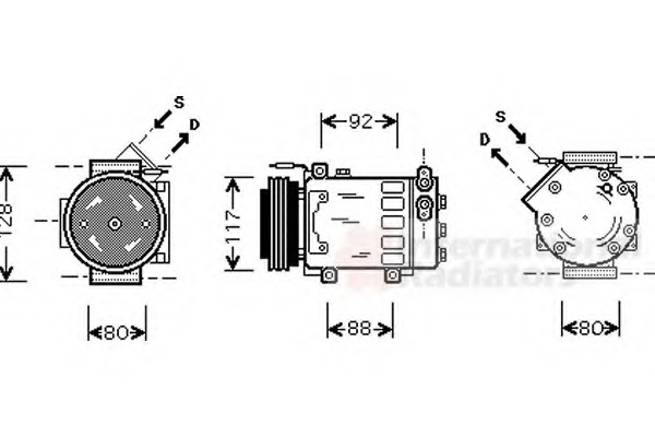 Compresor, climatizare 4300K285 VAN WEZEL - Compresor/piese Compresor, climatizare 4300K285 VAN WEZEL - Compresor/piese
