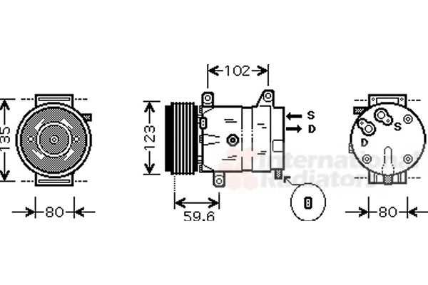Compresor, climatizare 4300K345 VAN WEZEL - Compresor/piese