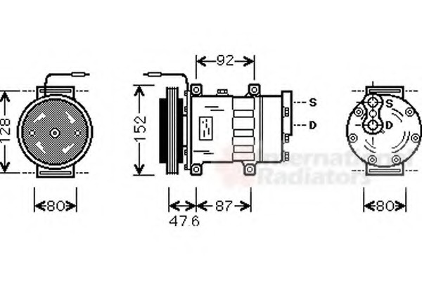 Compresor, climatizare 4300K434 VAN WEZEL - Compresor/piese