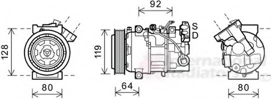 Compresor, climatizare 4300K492 VAN WEZEL - Compresor/piese Compresor, climatizare 4300K492 VAN WEZEL - Compresor/piese