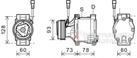 Compresor, climatizare 5100K080 VAN WEZEL - Compresor/piese