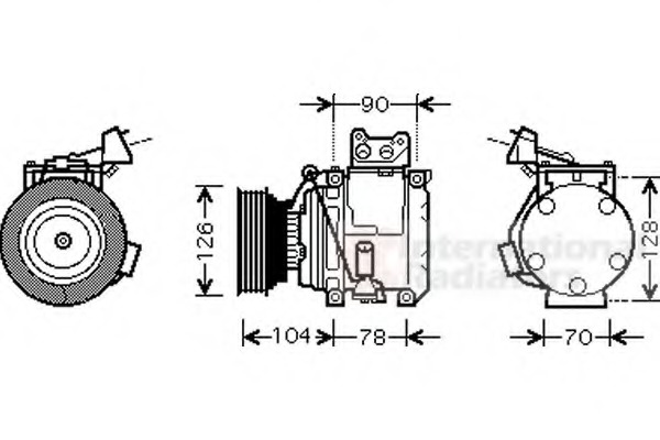 Compresor, climatizare 5300K466 VAN WEZEL - Compresor/piese Compresor, climatizare 5300K466 VAN WEZEL - Compresor/piese
