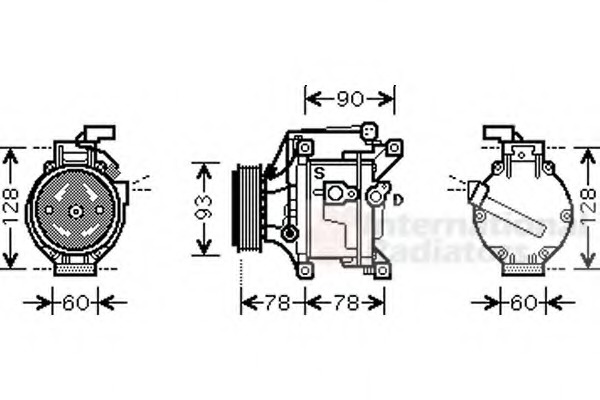 Compresor, climatizare 5300K468 VAN WEZEL - Compresor/piese Compresor, climatizare 5300K468 VAN WEZEL - Compresor/piese