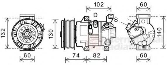 Compresor, climatizare 5300K607 VAN WEZEL - Compresor/piese Compresor, climatizare 5300K607 VAN WEZEL - Compresor/piese