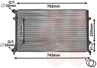 Radiator, racire motor 58002204 VAN WEZEL - Radiator racire apa/ ulei Radiator, racire motor 58002204 VAN WEZEL - Radiator racire apa/ ulei