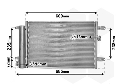 Condensator, climatizare 58005183 VAN WEZEL - Radiator clima