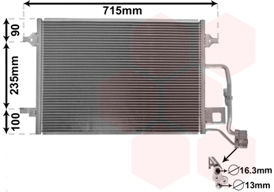 Condensator, climatizare 58005189 VAN WEZEL - Radiator clima Condensator, climatizare 58005189 VAN WEZEL - Radiator clima