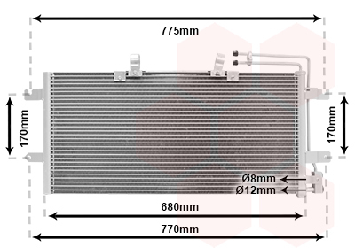 Condensator, climatizare 58005195 VAN WEZEL - Radiator clima Condensator, climatizare 58005195 VAN WEZEL - Radiator clima