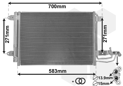 Condensator, climatizare 58005209 VAN WEZEL - Radiator clima Condensator, climatizare 58005209 VAN WEZEL - Radiator clima