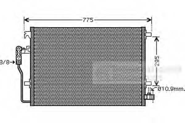 Condensator, climatizare 58005277 VAN WEZEL - Radiator clima Condensator, climatizare 58005277 VAN WEZEL - Radiator clima
