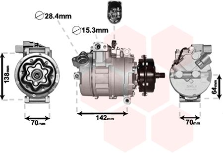 Compresor, climatizare 5800K087 VAN WEZEL - Compresor/piese Compresor, climatizare 5800K087 VAN WEZEL - Compresor/piese