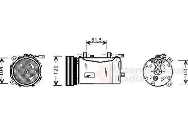 Compresor, climatizare 5800K172 VAN WEZEL - Compresor/piese Compresor, climatizare 5800K172 VAN WEZEL - Compresor/piese