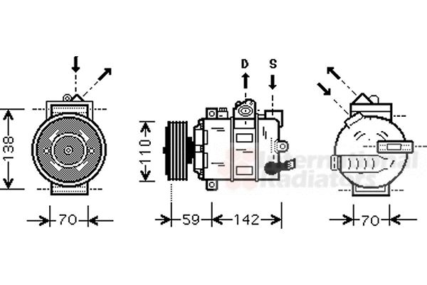 Compresor, climatizare 5800K266 VAN WEZEL - Compresor/piese Compresor, climatizare 5800K266 VAN WEZEL - Compresor/piese