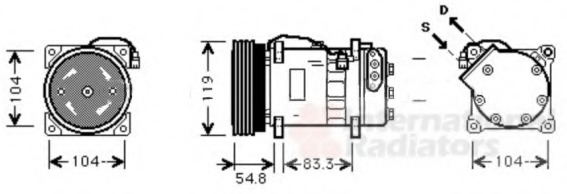 Compresor, climatizare 5800K281 VAN WEZEL - Compresor/piese Compresor, climatizare 5800K281 VAN WEZEL - Compresor/piese