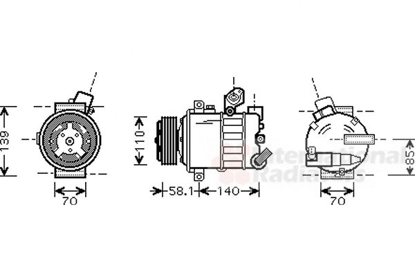 Compresor, climatizare 5800K302 VAN WEZEL - Compresor/piese Compresor, climatizare 5800K302 VAN WEZEL - Compresor/piese