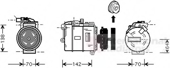Compresor, climatizare 5800K987 VAN WEZEL - Compresor/piese Compresor, climatizare 5800K987 VAN WEZEL - Compresor/piese