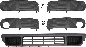 Grila ventilatie, bara protectie 5896590 VAN WEZEL - Fata vehicul Grila ventilatie, bara protectie 5896590 VAN WEZEL - Fata vehicul