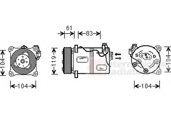 Compresor, climatizare 5900K059 VAN WEZEL - Compresor/piese Compresor, climatizare 5900K059 VAN WEZEL - Compresor/piese