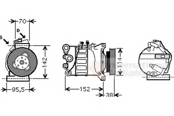 Compresor, climatizare 5900K143 VAN WEZEL - Compresor/piese Compresor, climatizare 5900K143 VAN WEZEL - Compresor/piese