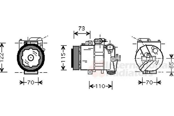 Compresor, climatizare 7600K018 VAN WEZEL - Compresor/piese Compresor, climatizare 7600K018 VAN WEZEL - Compresor/piese