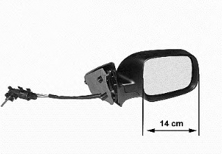 Oglinda exterioara 7620814 VAN WEZEL - Trapa/ capota/ usi/ acoperis escamotabil/ pavilion pliant