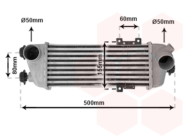Intercooler, compresor 82004227 VAN WEZEL - Turbocompressor Intercooler, compresor 82004227 VAN WEZEL - Turbocompressor