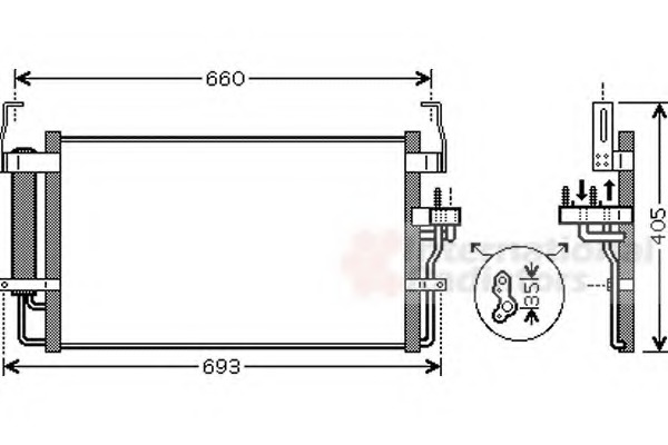 Condensator, climatizare 82005092 VAN WEZEL - Radiator clima Condensator, climatizare 82005092 VAN WEZEL - Radiator clima