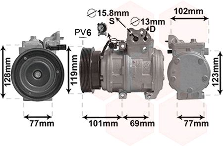 Compresor, climatizare 8300K146 VAN WEZEL - Compresor/piese Compresor, climatizare 8300K146 VAN WEZEL - Compresor/piese