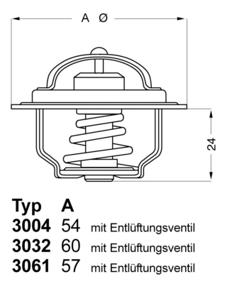 termostat,lichid racire 3004.92D1 WAHLER - Termostat