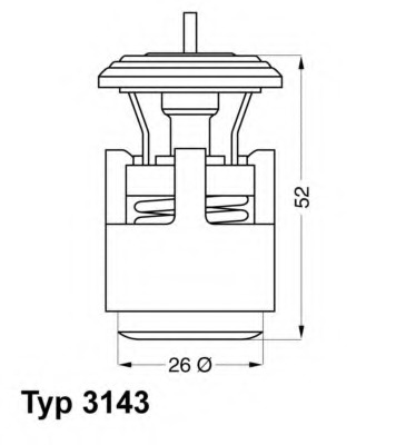 termostat,lichid racire 3143.87D WAHLER - Termostat
