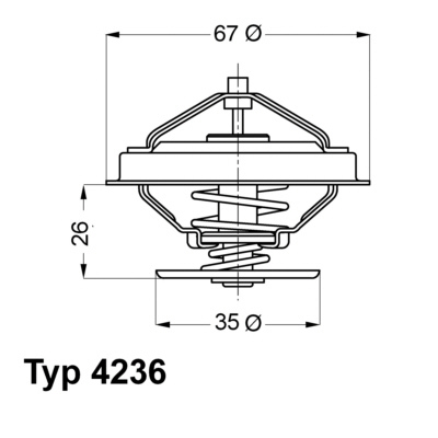 termostat,lichid racire 4236.92D WAHLER - Termostat