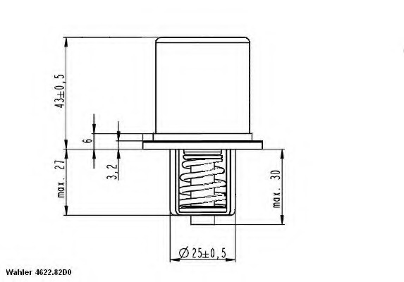 termostat,racire ulei 4622.82D0 WAHLER - Ungere termostat,racire ulei 4622.82D0 WAHLER - Ungere