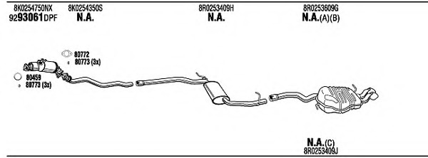 Sistem de esapament ADH27564BA WALKER - Sistem de evacuare, complet Sistem de esapament ADH27564BA WALKER - Sistem de evacuare, complet