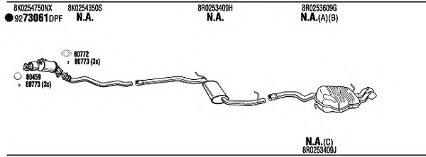 Sistem de esapament ADH27564BB WALKER - Sistem de evacuare, complet Sistem de esapament ADH27564BB WALKER - Sistem de evacuare, complet