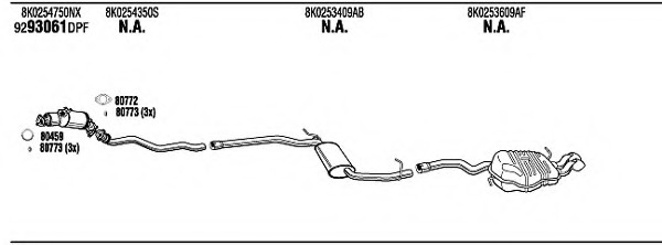 Sistem de esapament ADH33418BA WALKER - Sistem de evacuare, complet Sistem de esapament ADH33418BA WALKER - Sistem de evacuare, complet