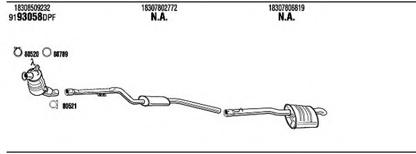 Sistem de esapament BWH25490AA WALKER - Sistem de evacuare, complet Sistem de esapament BWH25490AA WALKER - Sistem de evacuare, complet