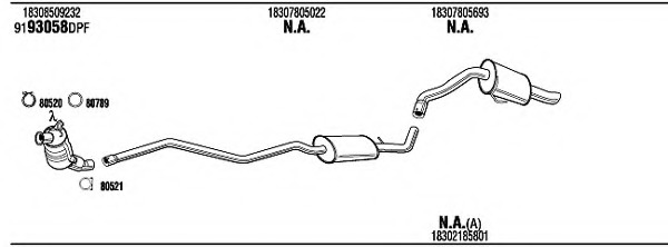 Sistem de esapament BWH32175BA WALKER - Sistem de evacuare, complet Sistem de esapament BWH32175BA WALKER - Sistem de evacuare, complet