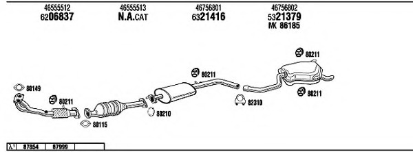 Sistem de esapament FI65039 WALKER - Sistem de evacuare, complet Sistem de esapament FI65039 WALKER - Sistem de evacuare, complet