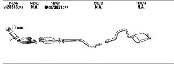 Sistem de esapament FOH15490BB WALKER - Sistem de evacuare, complet Sistem de esapament FOH15490BB WALKER - Sistem de evacuare, complet