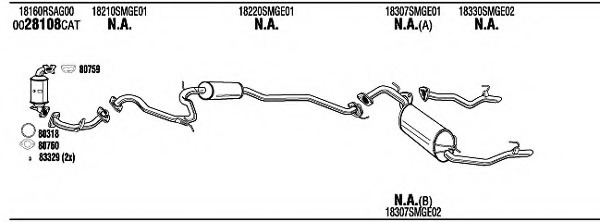 Sistem de esapament HOH19241A WALKER - Sistem de evacuare, complet Sistem de esapament HOH19241A WALKER - Sistem de evacuare, complet