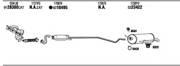 Sistem de esapament PEH18640 WALKER - Sistem de evacuare, complet Sistem de esapament PEH18640 WALKER - Sistem de evacuare, complet