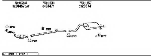 Sistem de esapament RE57059 WALKER - Sistem de evacuare, complet Sistem de esapament RE57059 WALKER - Sistem de evacuare, complet