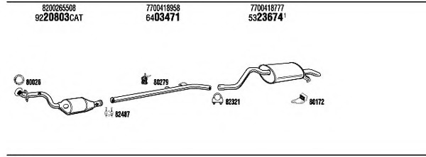 Sistem de esapament RE57084 WALKER - Sistem de evacuare, complet Sistem de esapament RE57084 WALKER - Sistem de evacuare, complet