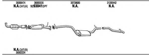 Sistem de esapament VOH28033A WALKER - Sistem de evacuare, complet Sistem de esapament VOH28033A WALKER - Sistem de evacuare, complet