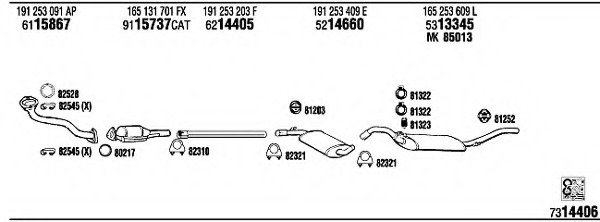 Sistem de esapament VW20474B WALKER - Sistem de evacuare, complet Sistem de esapament VW20474B WALKER - Sistem de evacuare, complet