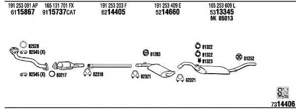 Sistem de esapament VW40174B WALKER - Sistem de evacuare, complet Sistem de esapament VW40174B WALKER - Sistem de evacuare, complet