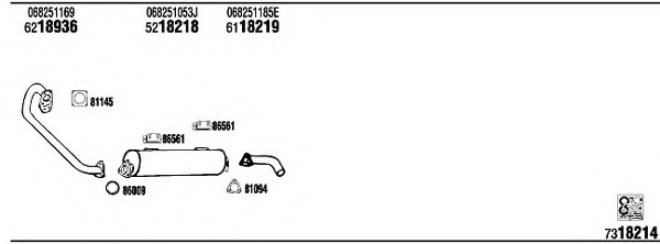 Sistem de esapament VW72226 WALKER - Sistem de evacuare, complet Sistem de esapament VW72226 WALKER - Sistem de evacuare, complet